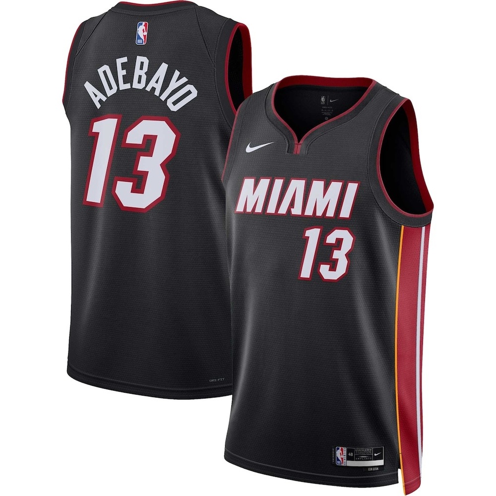 Miami Heat Bam Adebayo Nike Black Swingman Jersey Icon Edition Size XL Black NBA